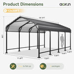 12' x 20' Galvanized Metal Carport - View 5