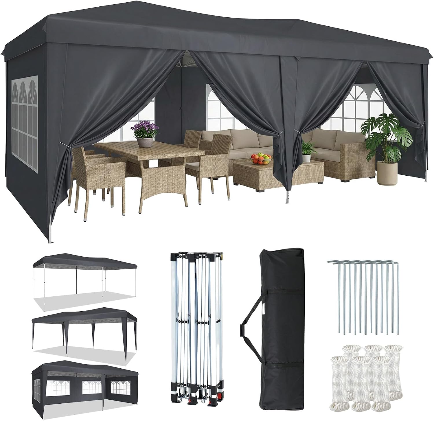 10' x 20' One-Push Pop-Up Canopy