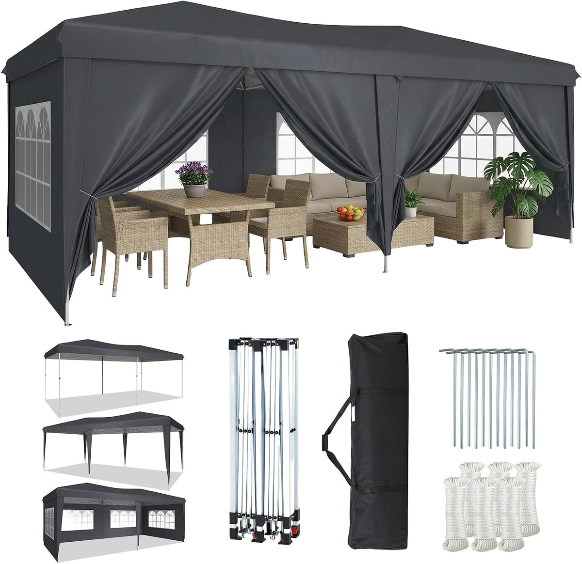 10' x 20' One-Push Pop-Up Canopy