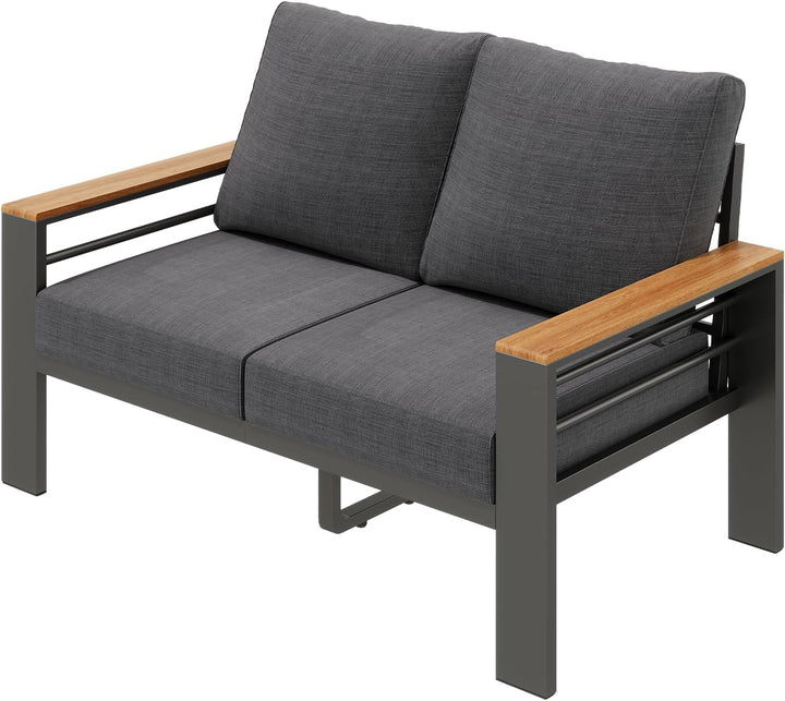 Aoxun Oversized Aluminum Patio Furniture Set with Olefin Cushions