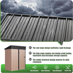 5' x 3' Metal Storage Shed with Steel Base - View 5