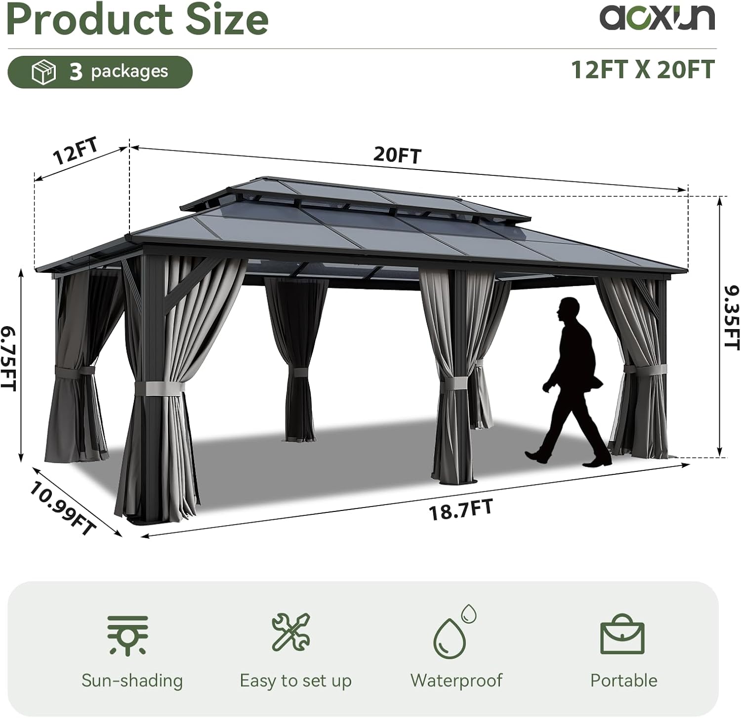 Polycarbonate Hardtop Gazebo