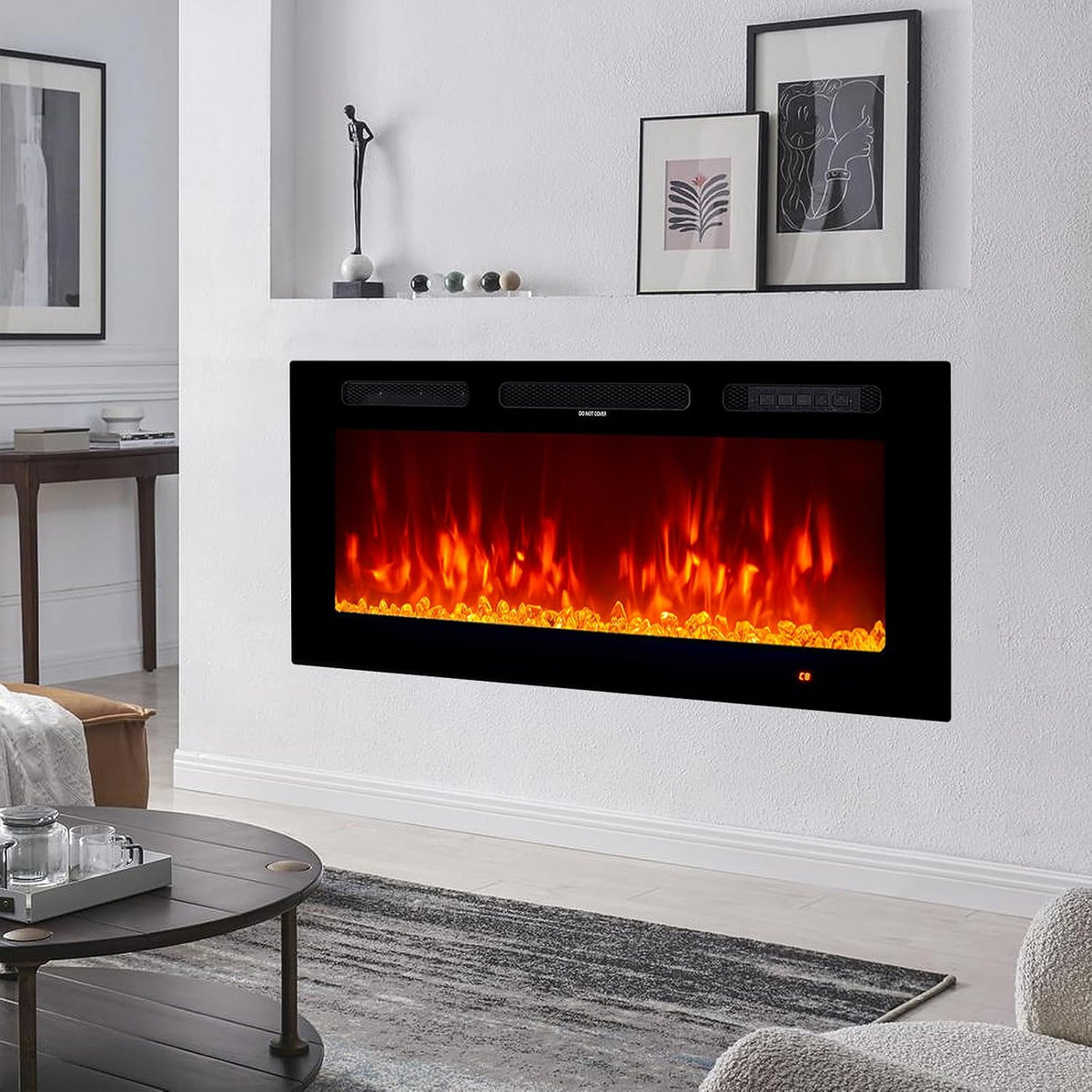 Aoxun Wall-Mounted Electric Fireplace