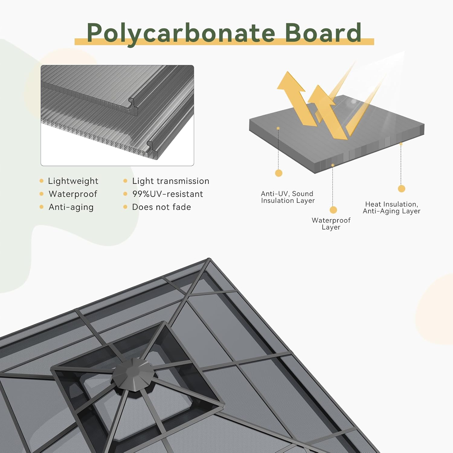 Polycarbonate Hardtop Gazebo