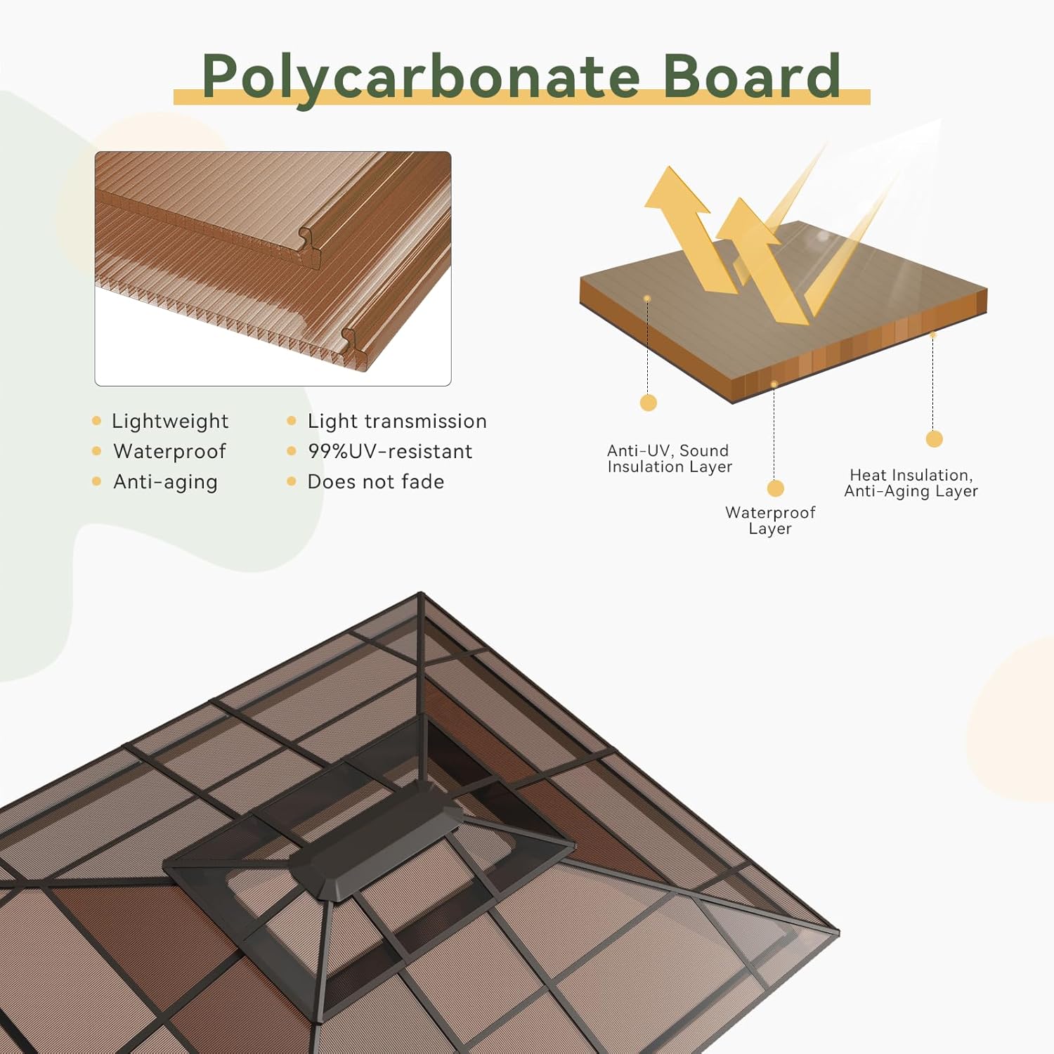 Polycarbonate Hardtop Gazebo