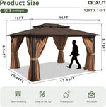 12' x 14' Polycarbonate Hardtop Gazebo - View 4