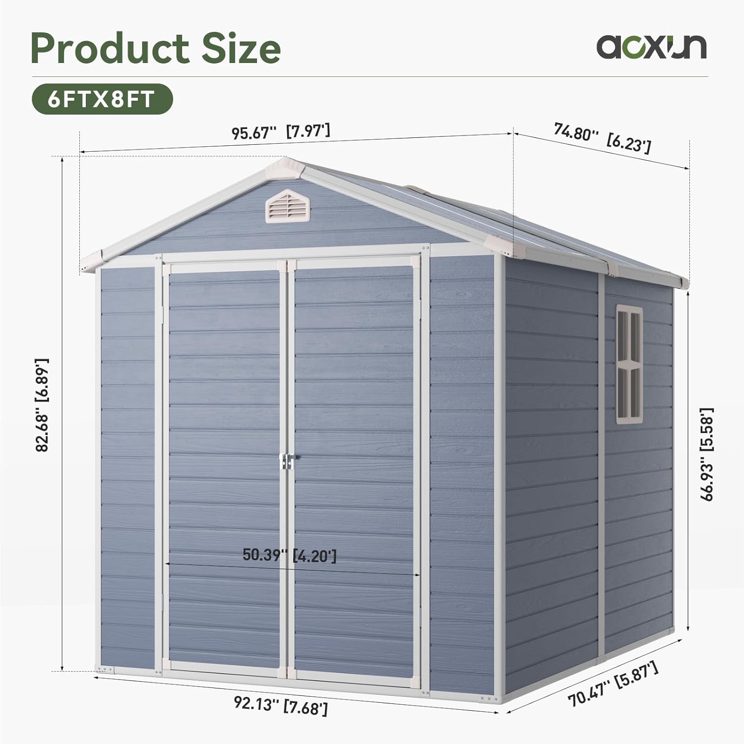 Resin Utility Storage Shed House