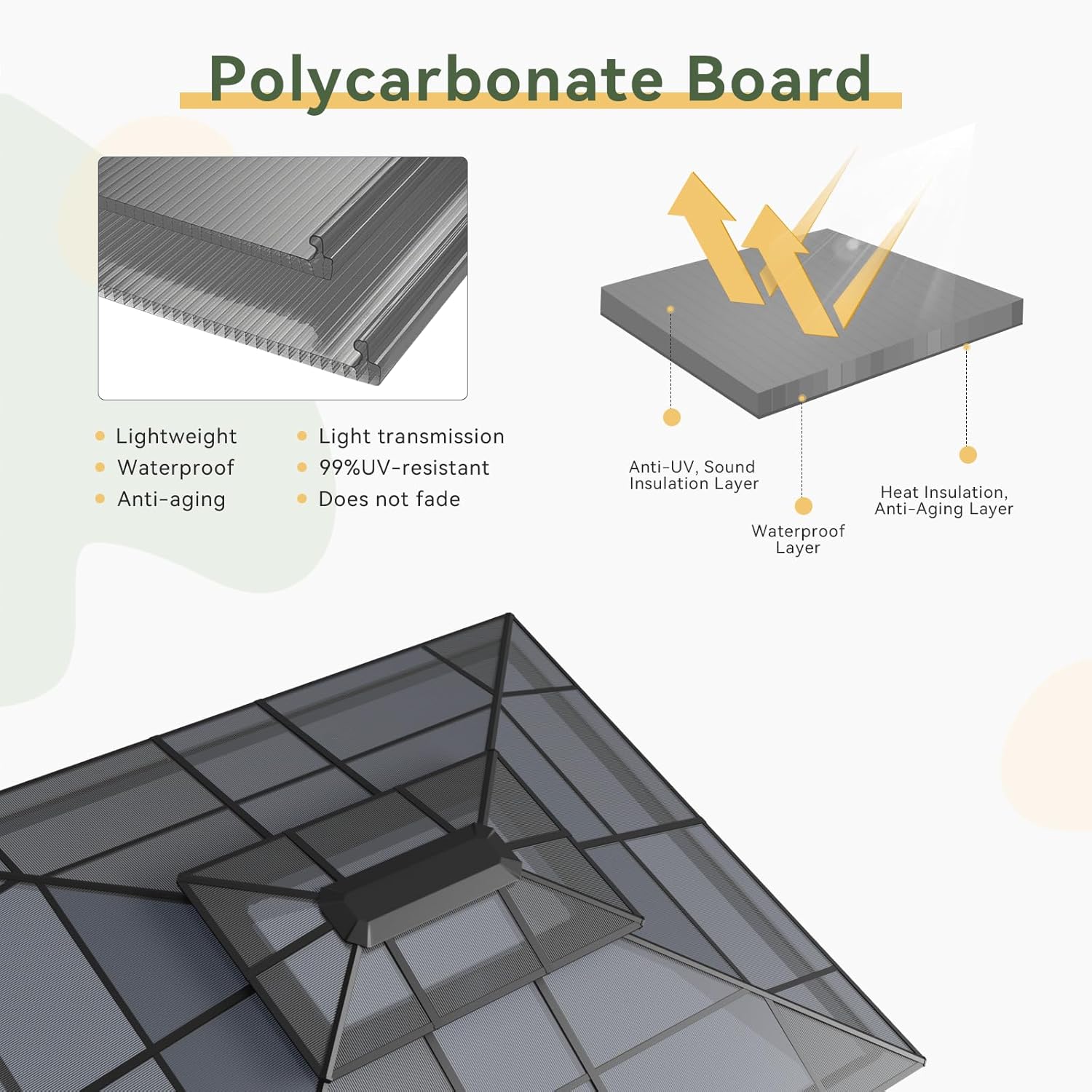 Polycarbonate Hardtop Gazebo