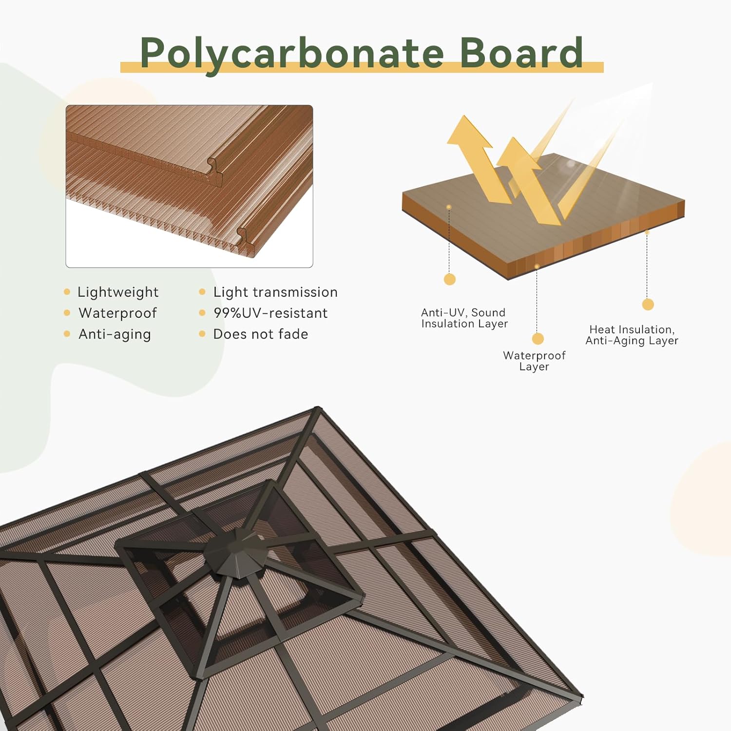 Polycarbonate Hardtop Gazebo