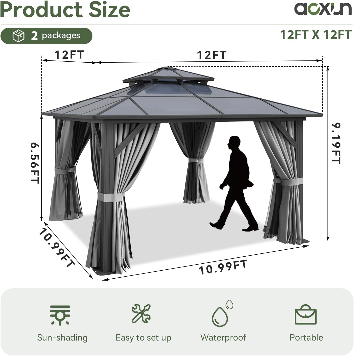 Polycarbonate Hardtop Gazebo