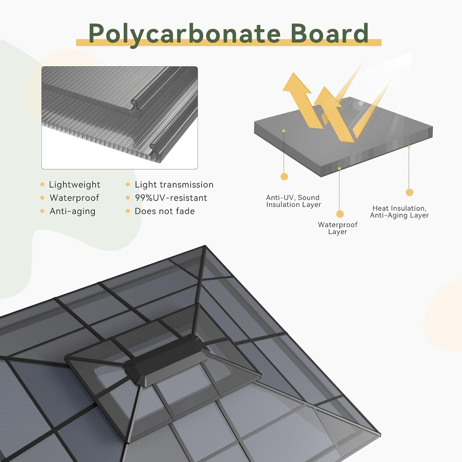 Polycarbonate Hardtop Gazebo