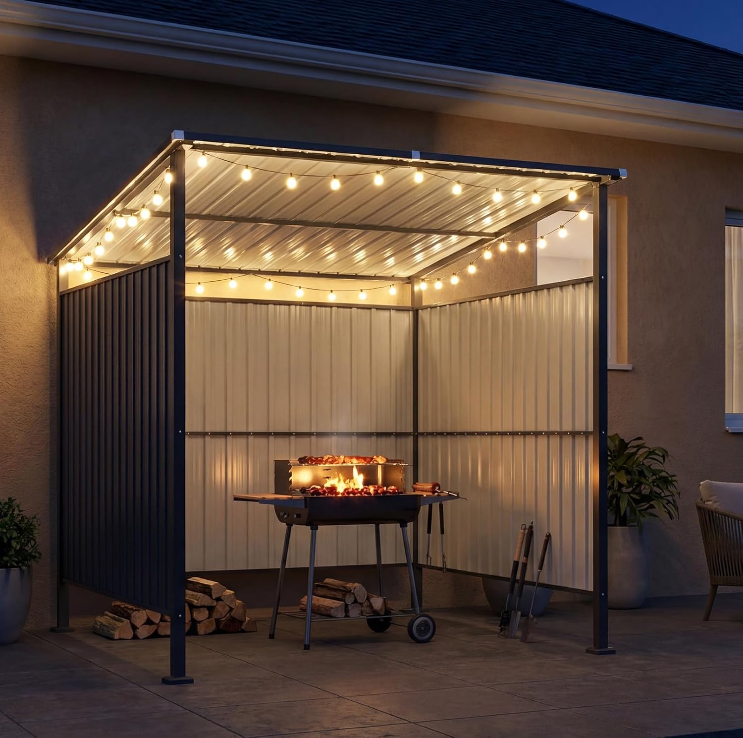 6' x 6' Metal Grill Shed - View 3