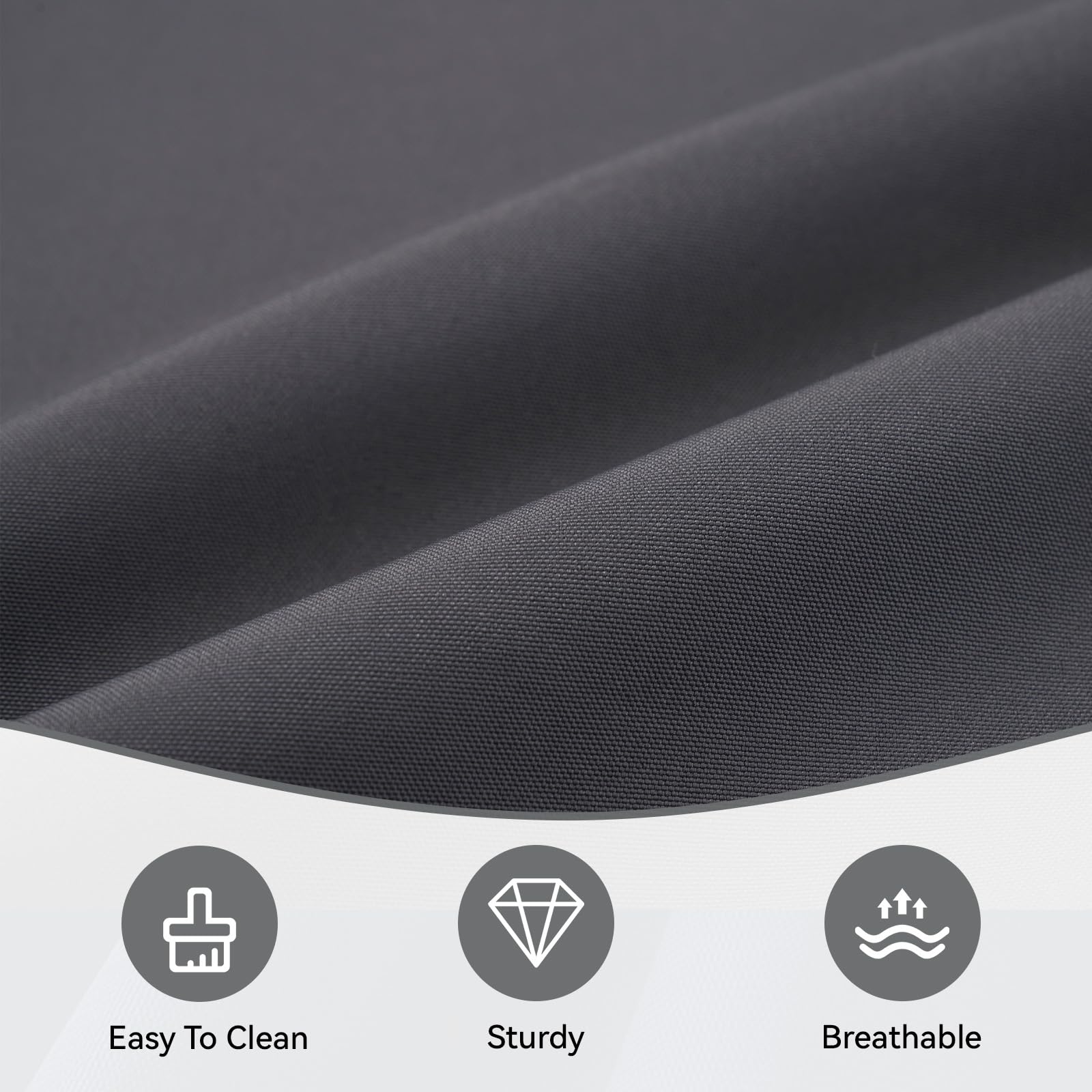 Aoxun 14pcs Patio Cushion Covers Replacement, Waterproof Outdoor Furniture Cushion Covers with Zipper and Non-Slip Bottom, Patio Sofa Couch 3 Sizes for Patio Sectional, Covers Only (Grey)