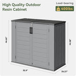 White Horizontal Resin Storage Shed - View 5