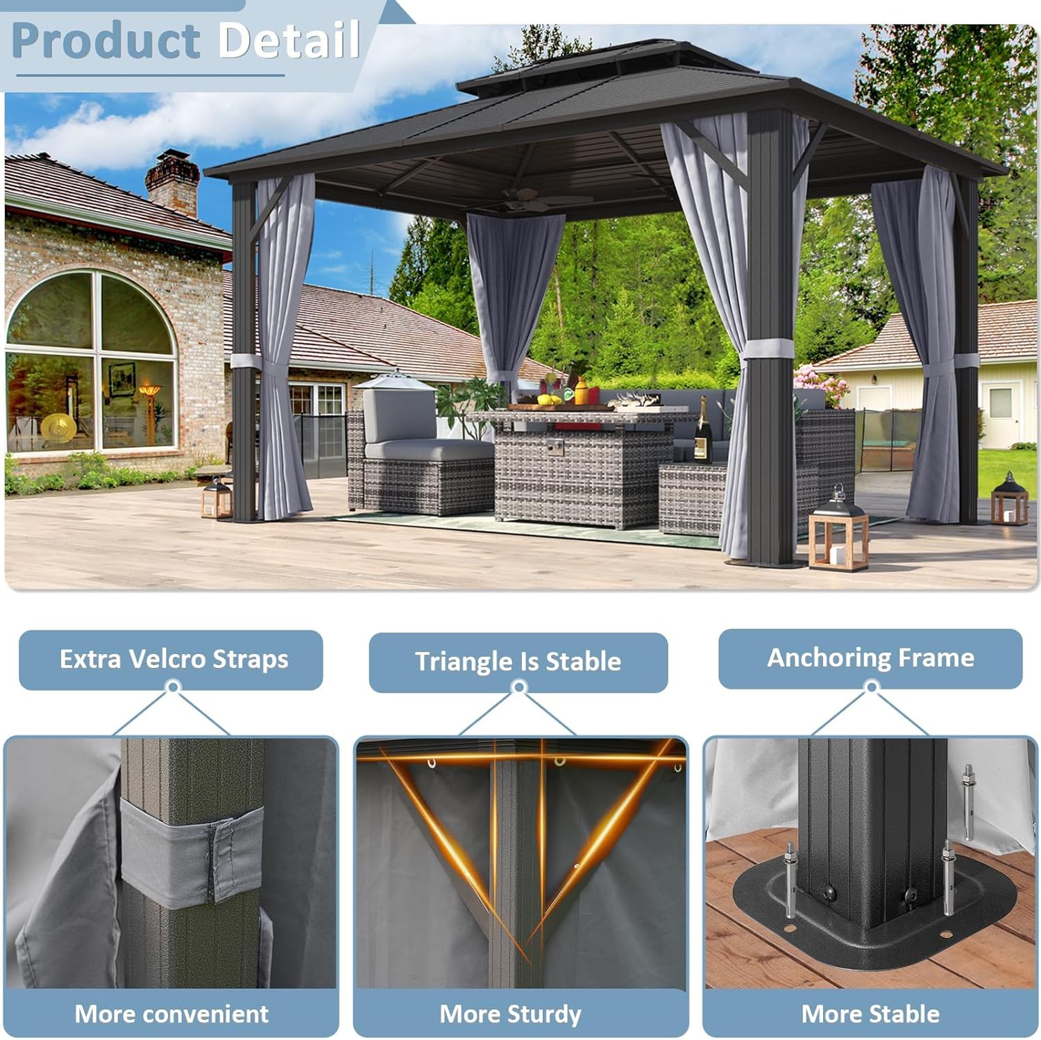 10'x12' Hardtop Gazebo