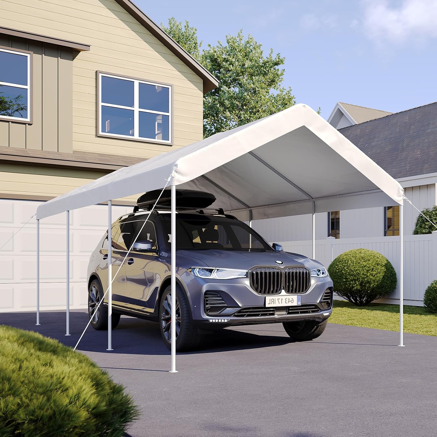 10x20x9 FT Portable Carport Tent with Reinforced Structure
