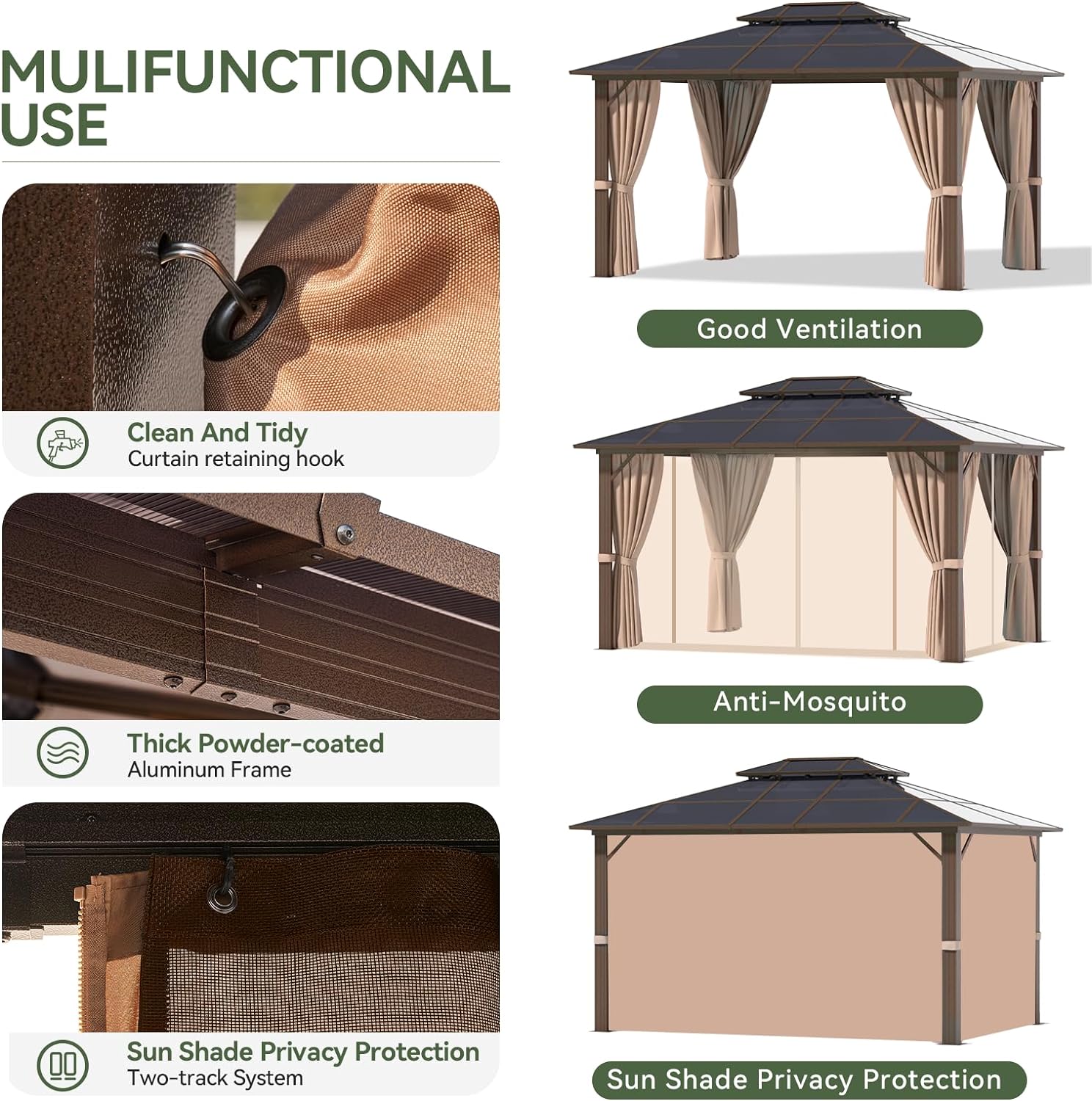 Polycarbonate Hardtop Gazebo