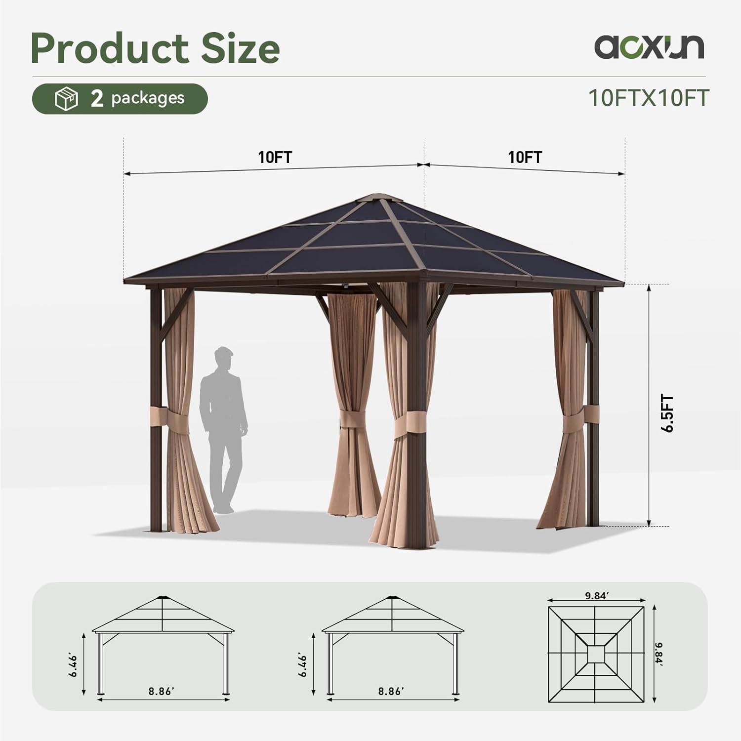 10'x10' Single Roof Gazebo