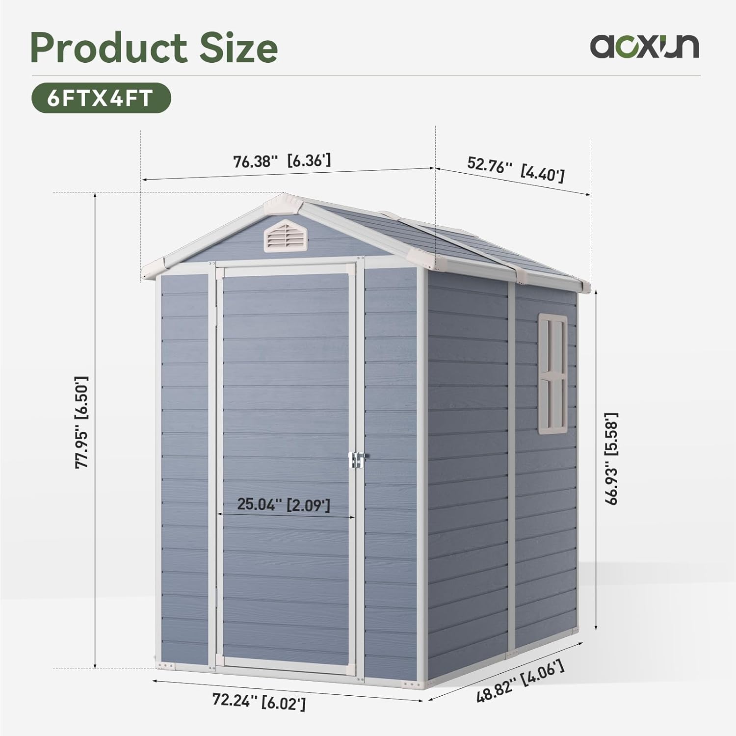 Resin Utility Storage Shed House