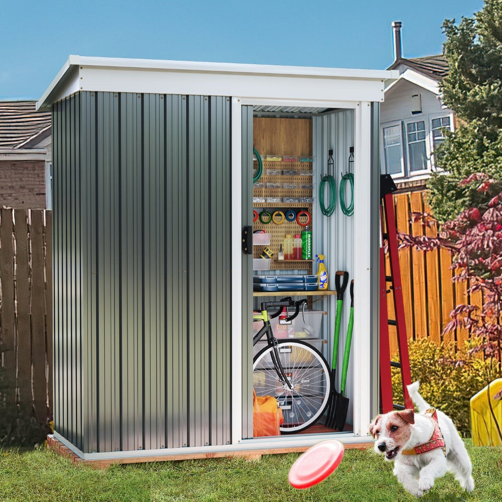 5' x 3' Mini Metal Utility Shed without Base