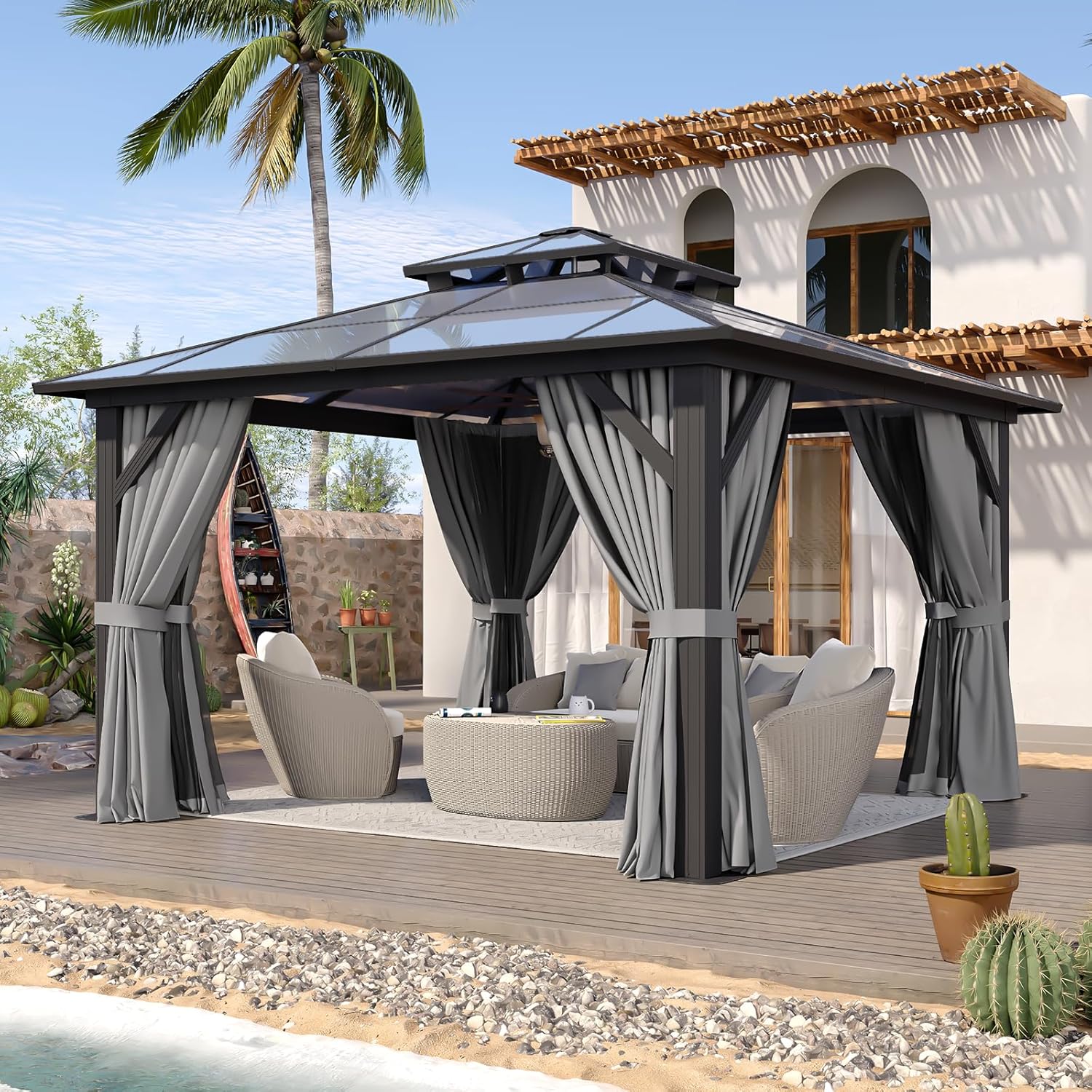 Polycarbonate Hardtop Gazebo