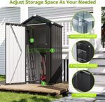 2.82' x 2.2' Vertical Metal Storage Shed - View 4