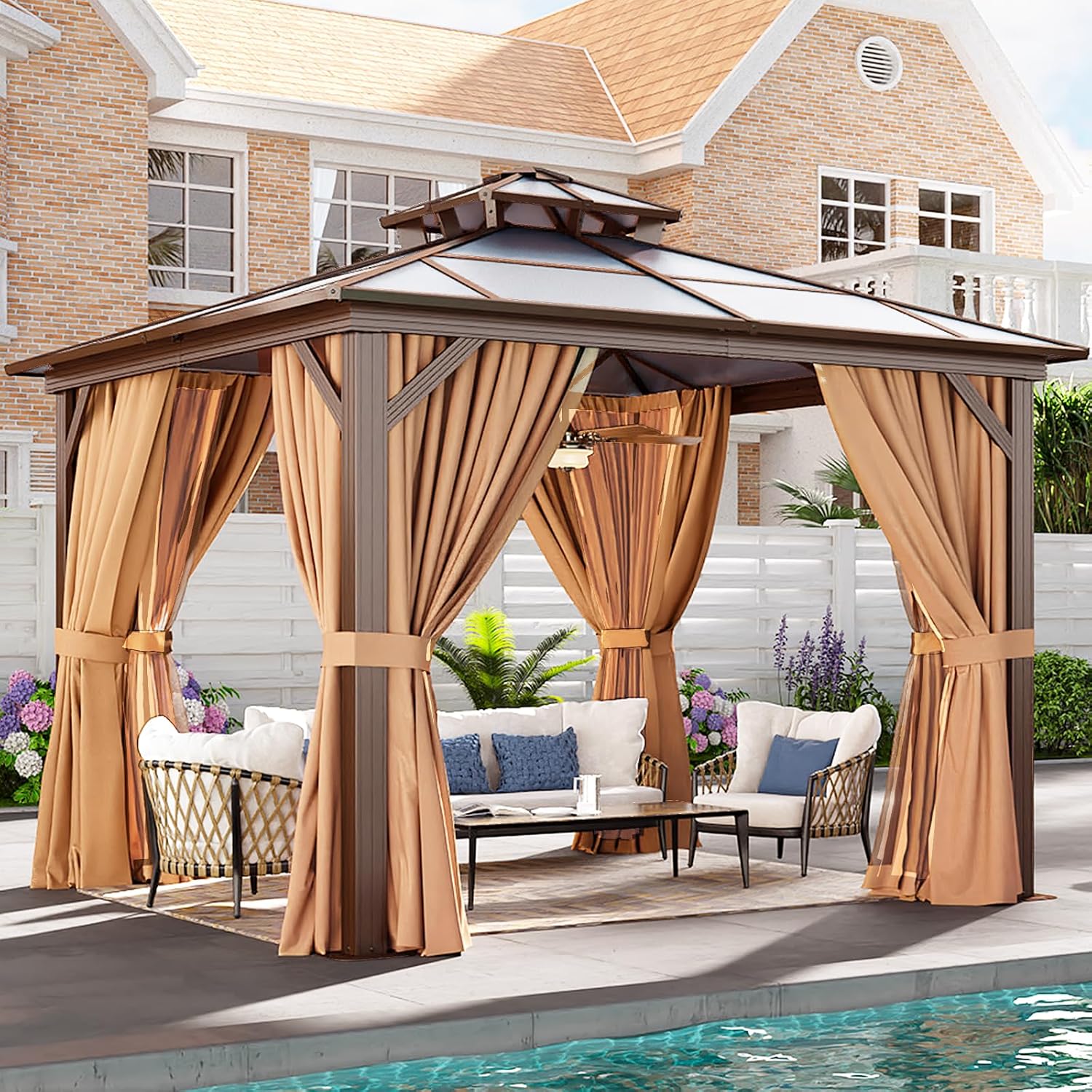 10' x 10' Polycarbonate Hardtop Gazebo