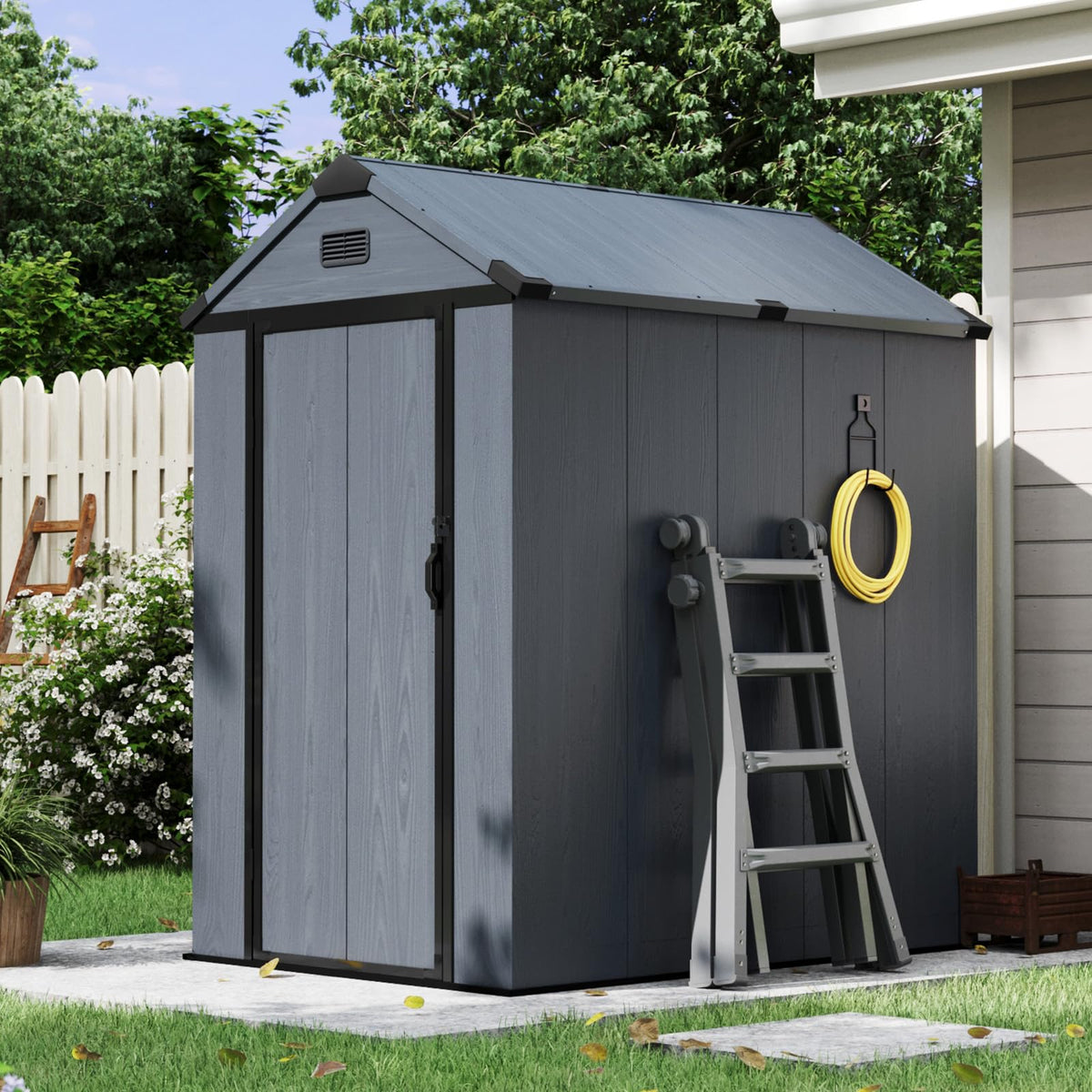 Aoxun 4x6 FT Resin Shed