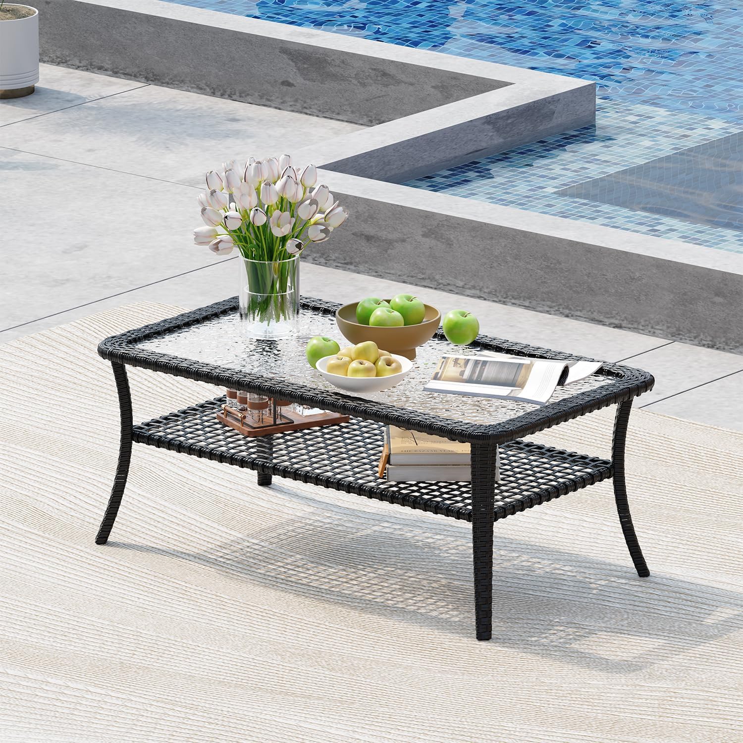 Wicker Patio Coffee Table