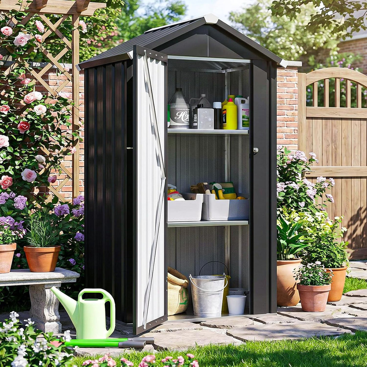 2.82' x 2.2' Vertical Metal Storage Shed - View 3