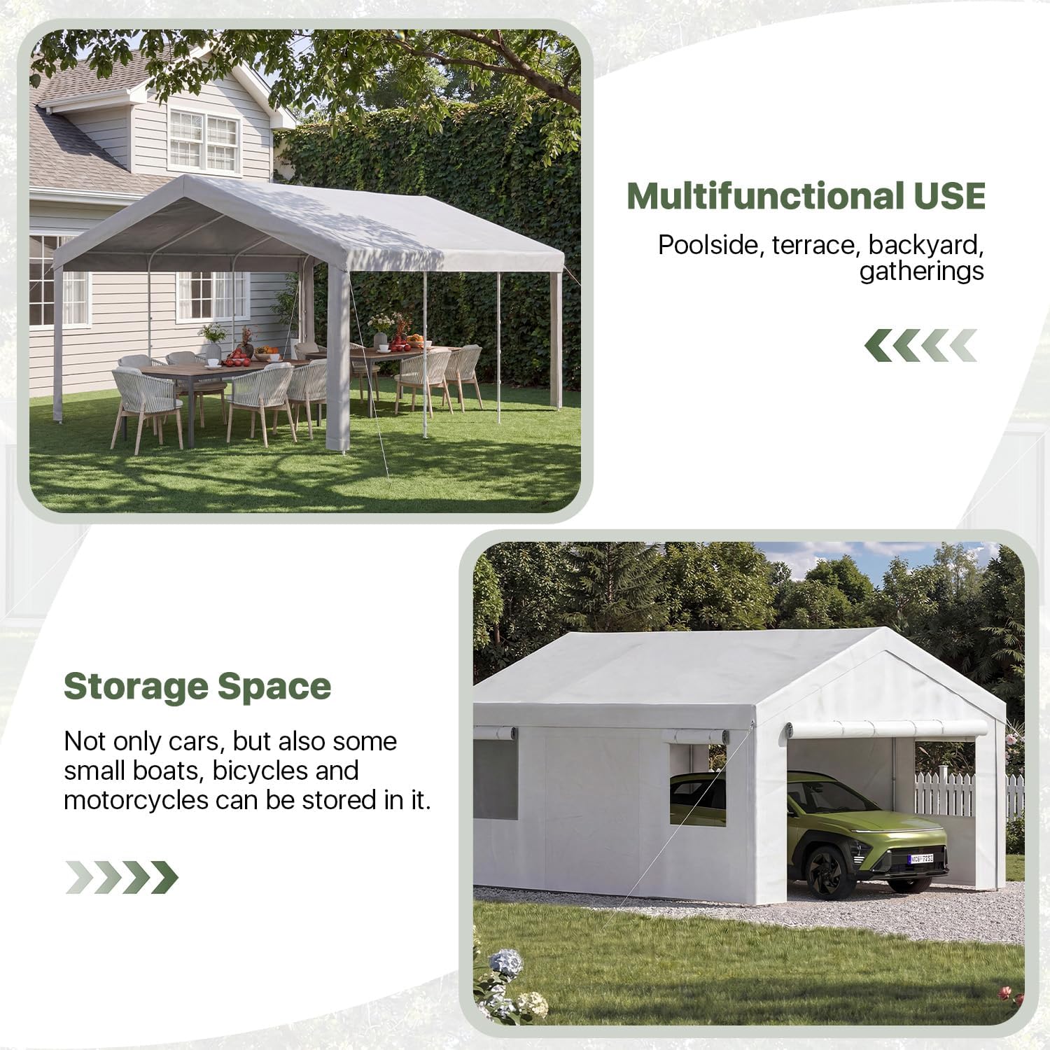 10' x 20' Enclosed Carport - View 2
