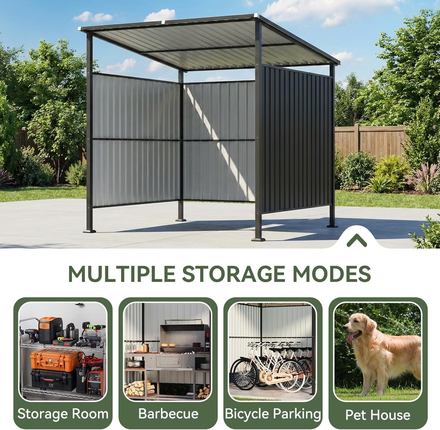 6' x 6' Metal Grill Shed - View 5