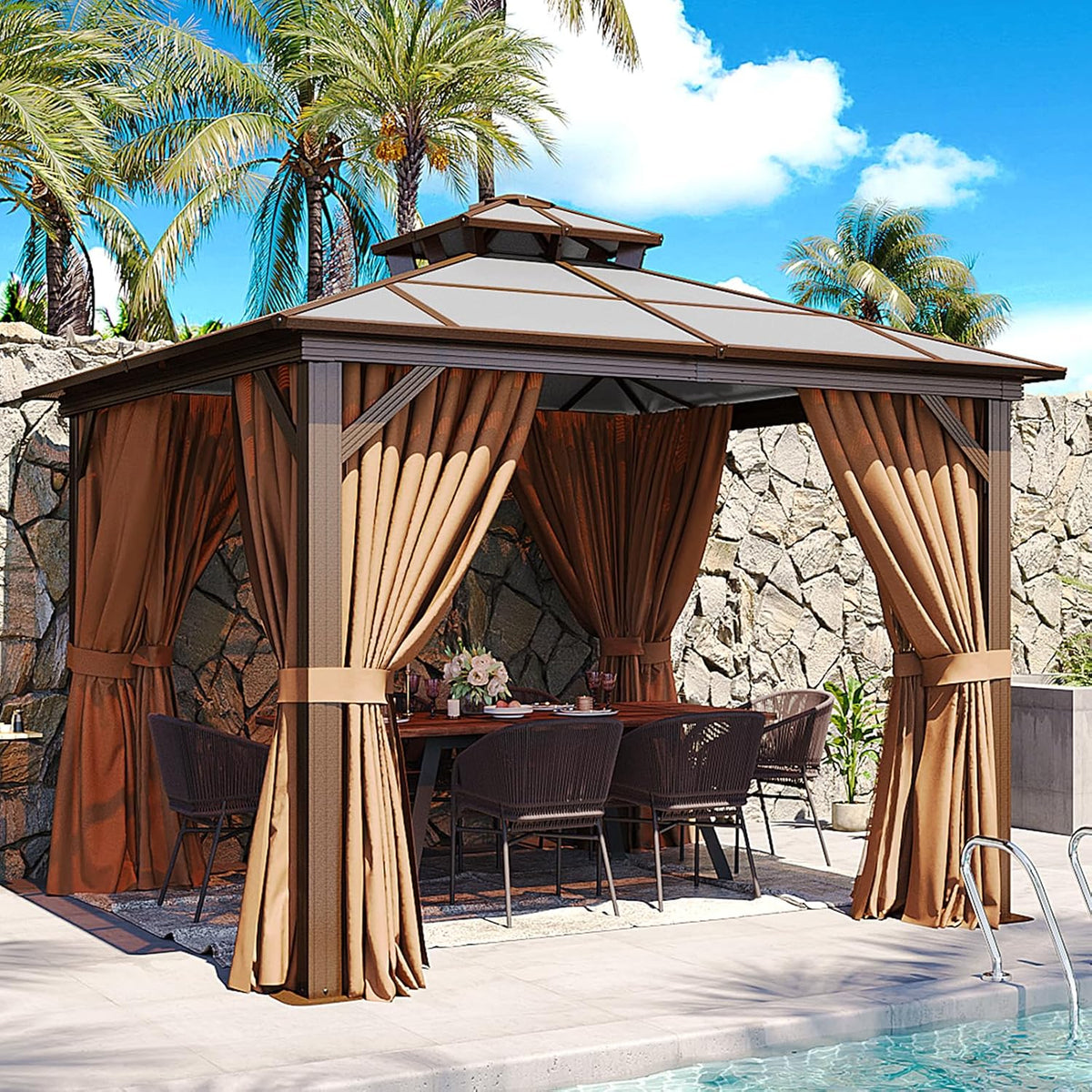 10' x 10' Polycarbonate Hardtop Gazebo - View 3