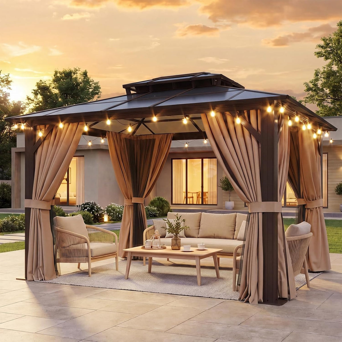 10' x 12' Polycarbonate Hardtop Gazebo - View 2