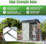 5' x 3' Metal Storage Shed with Steel Base - View 4