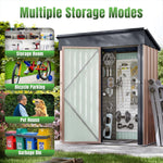 5' x 3' Metal Storage Shed with Steel Base - View 3