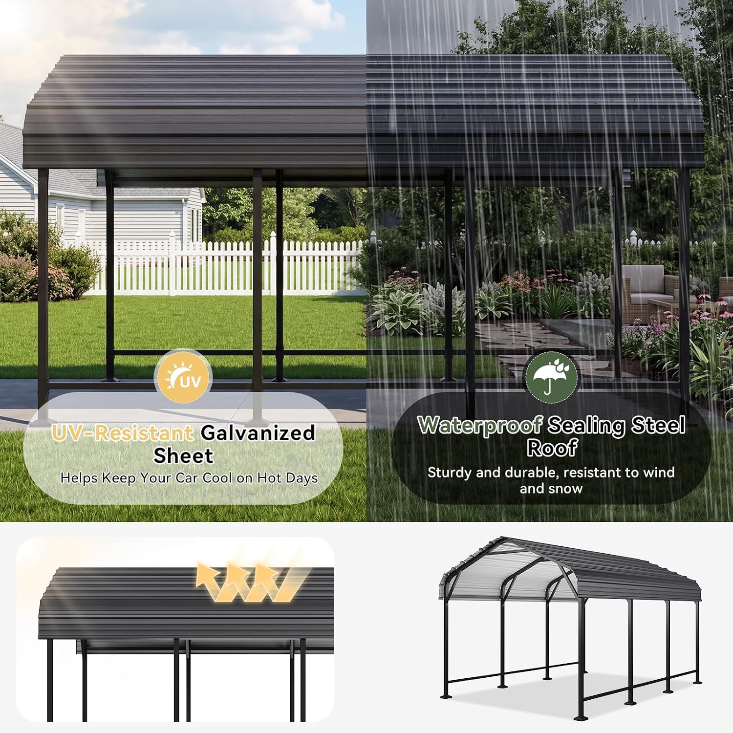 10' x 15' Metal Carport - View 2