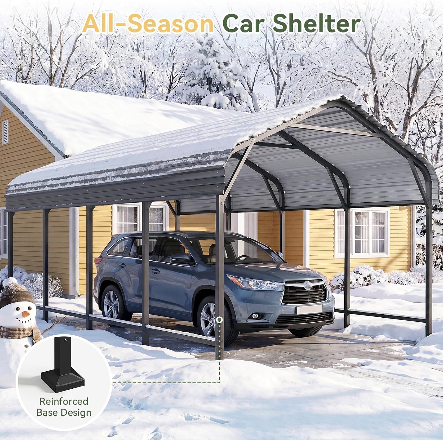 12' x 20' Galvanized Metal Carport - View 3