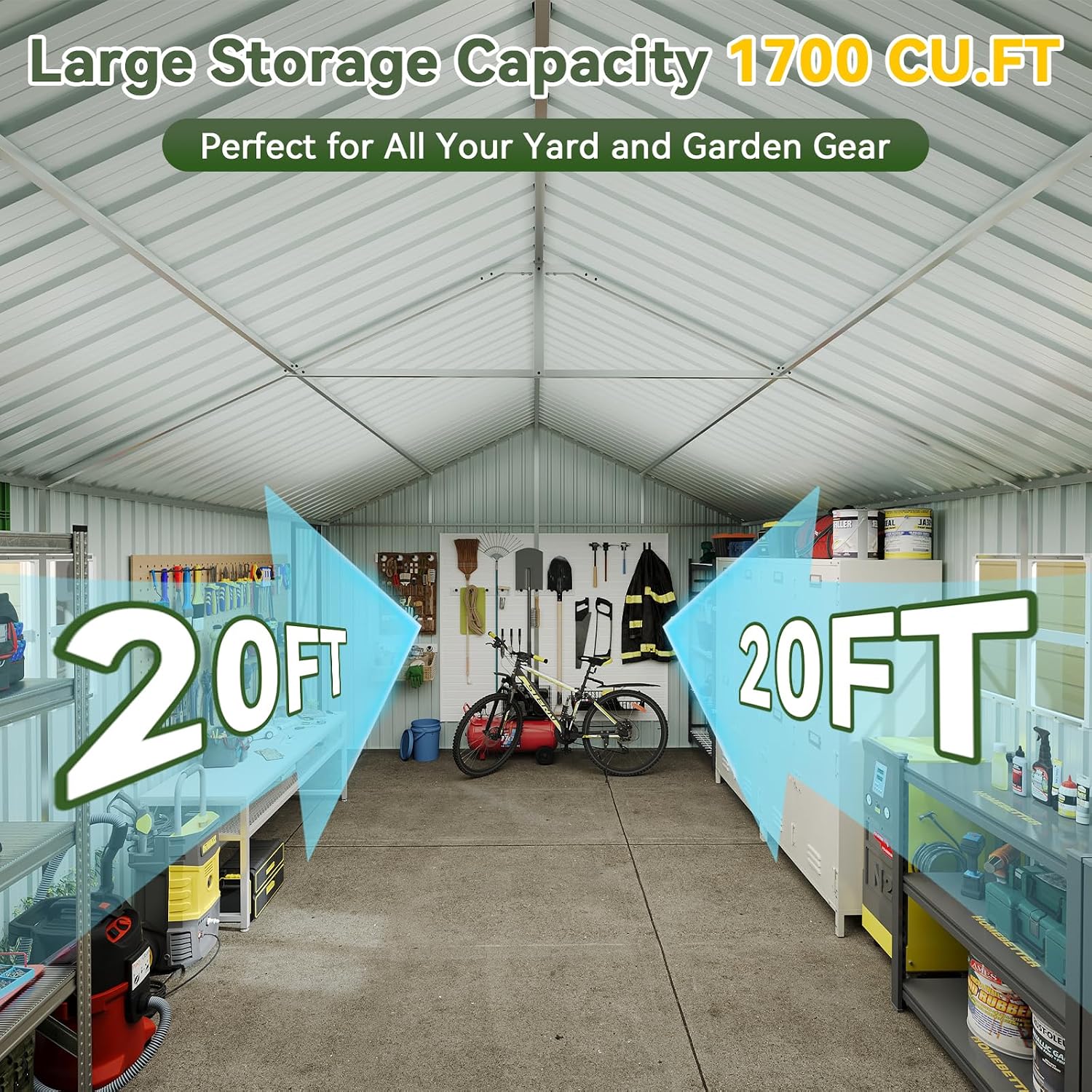 12' x 20' Metal Storage Shed - View 5