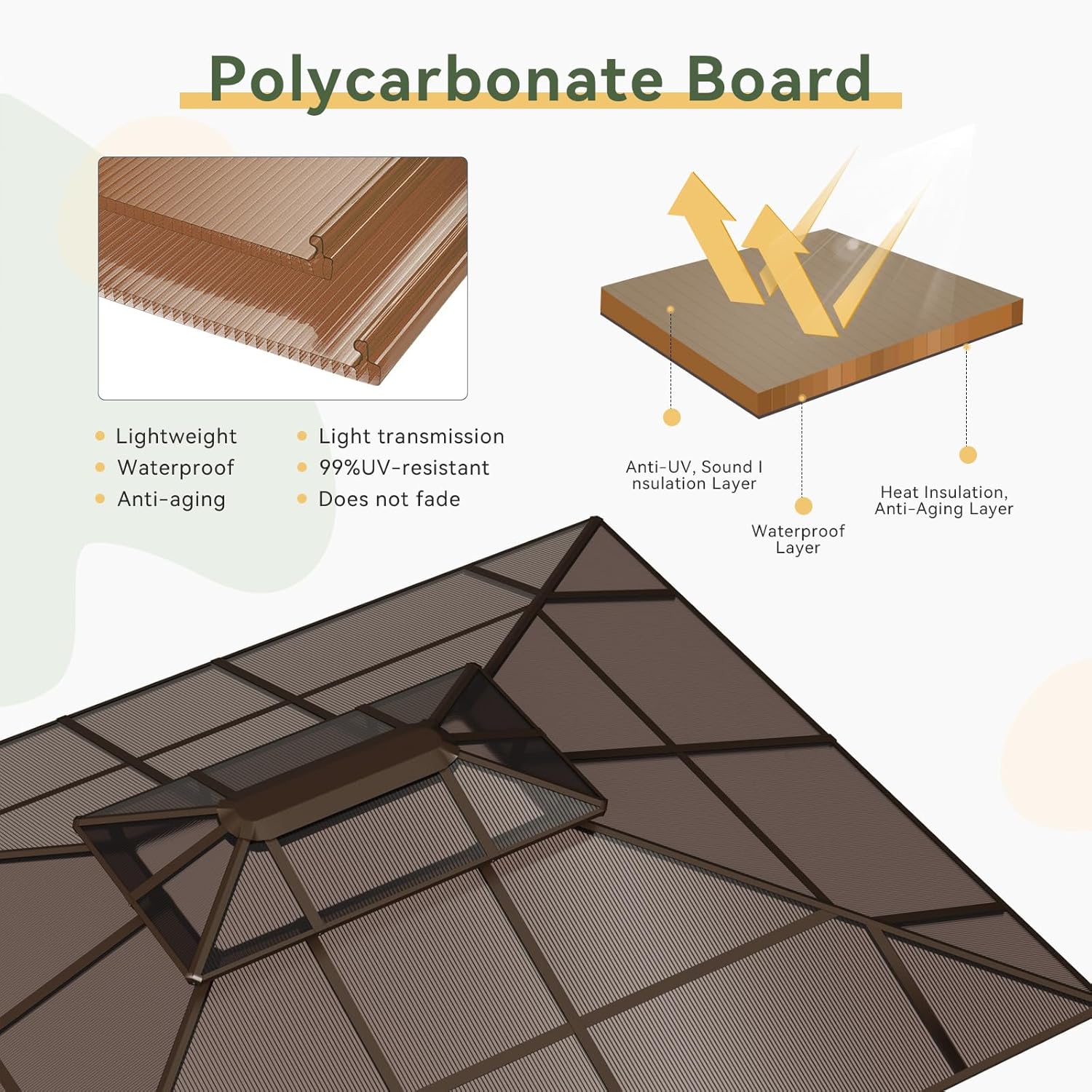 Polycarbonate Hardtop Gazebo