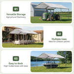 10' x 20' White Carport - View 5