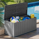 Gray Horizontal Resin Storage Shed