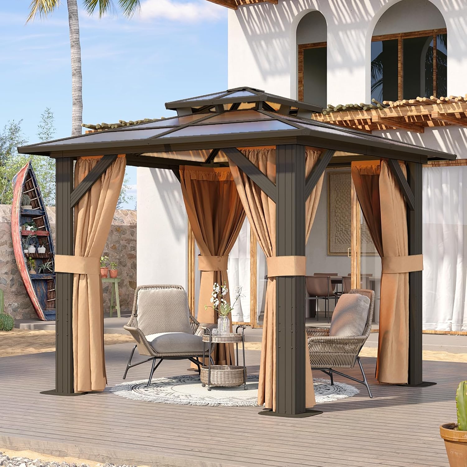 8' x 8' Polycarbonate Hardtop Gazebo