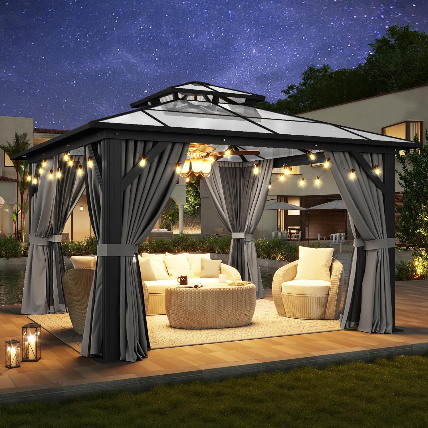 Polycarbonate Hardtop Gazebo