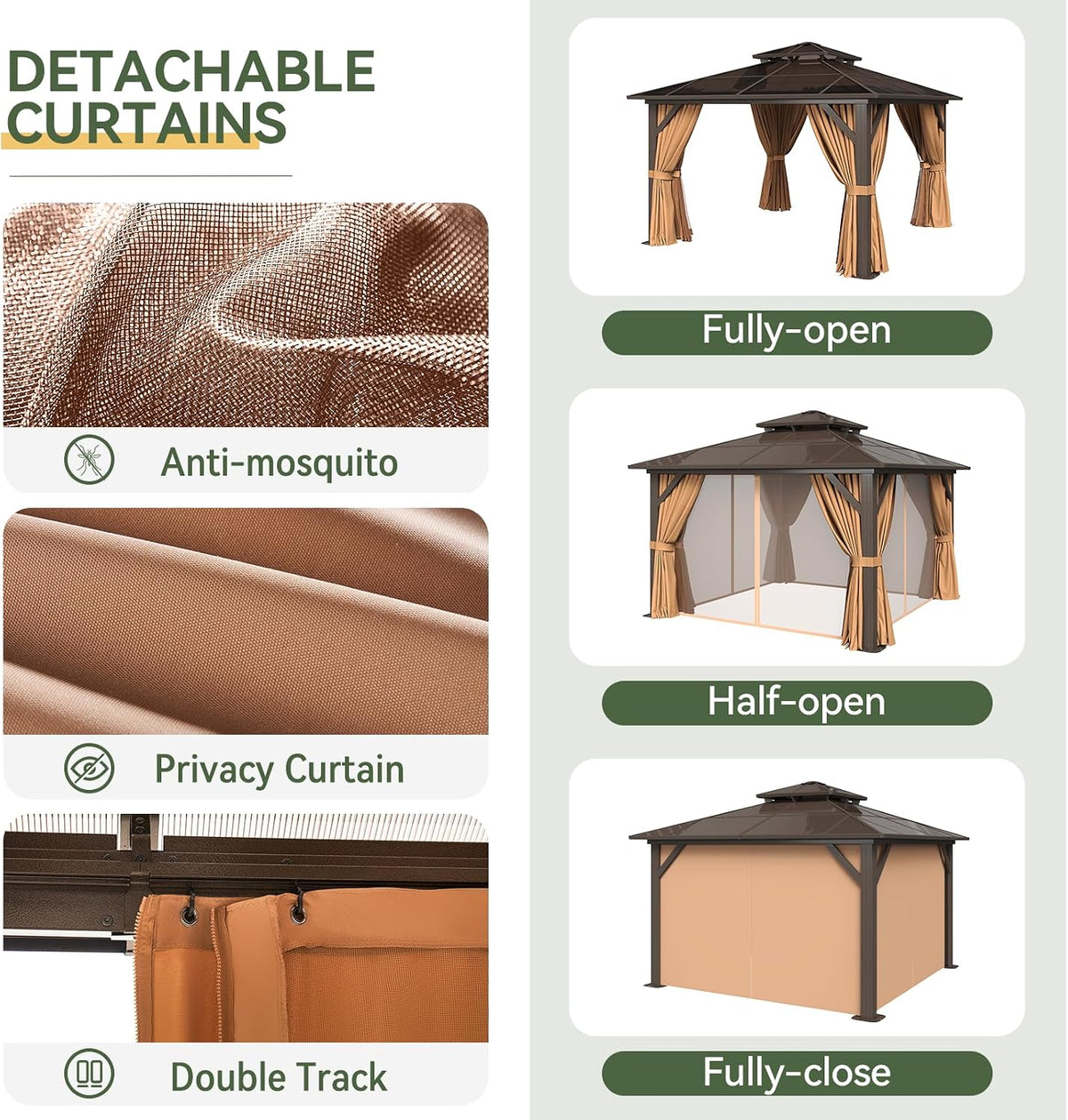 12' x 12' Polycarbonate Hardtop Gazebo - View 3