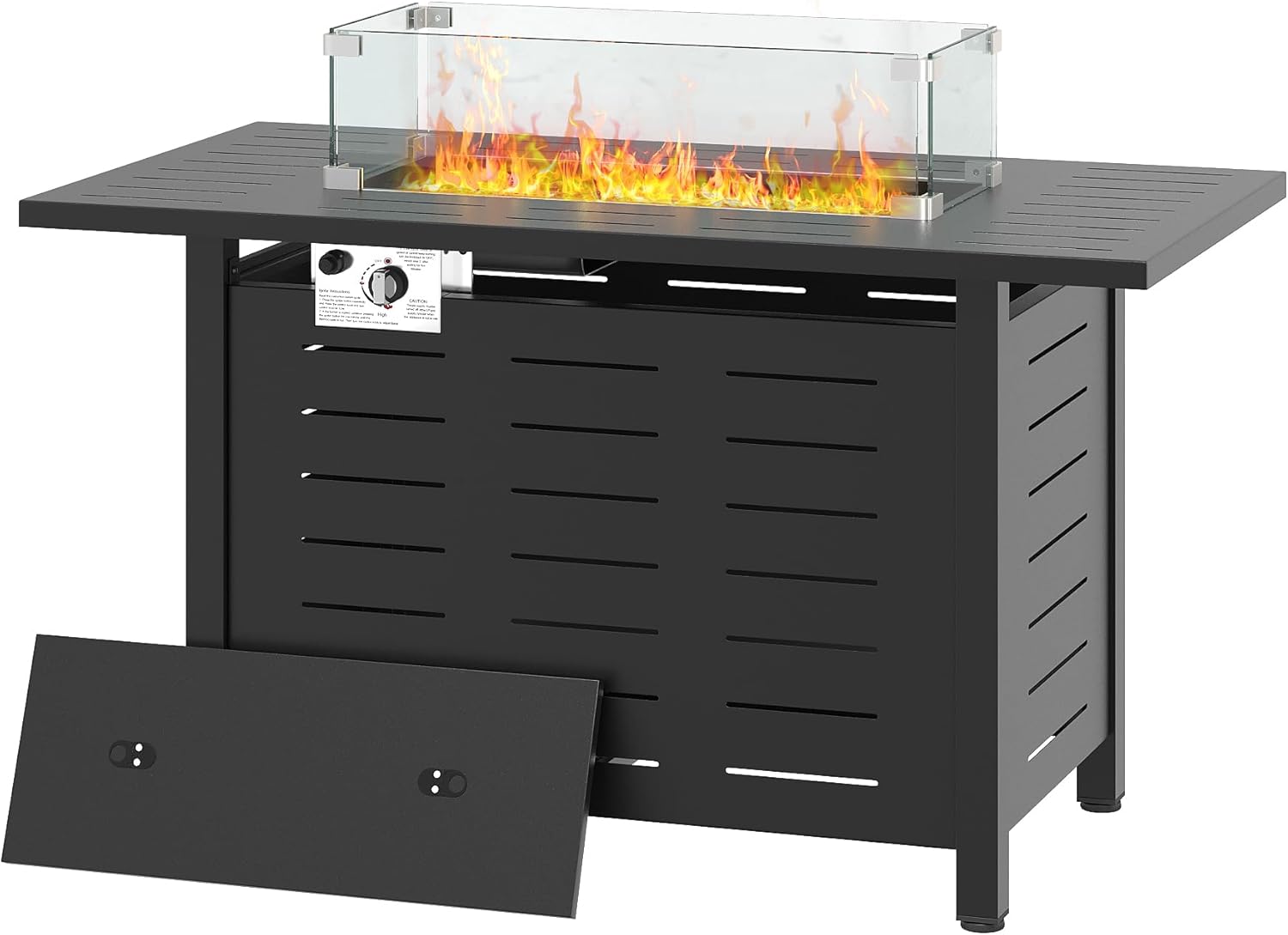 Steel Propane Fire Pit Table, Auto Ignition Gas Fire Pit Table