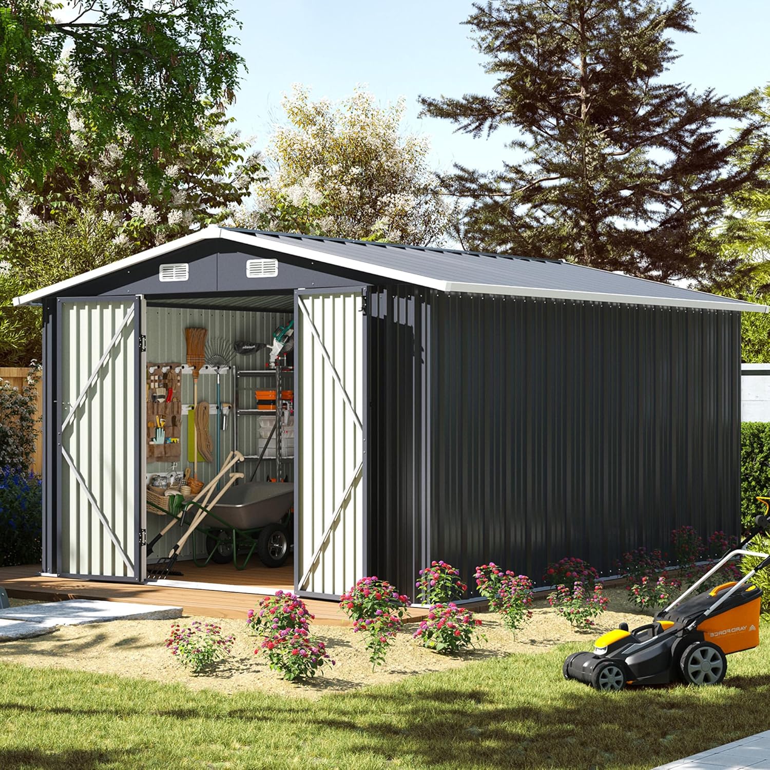 Metal Utility Shed House with Air Vent