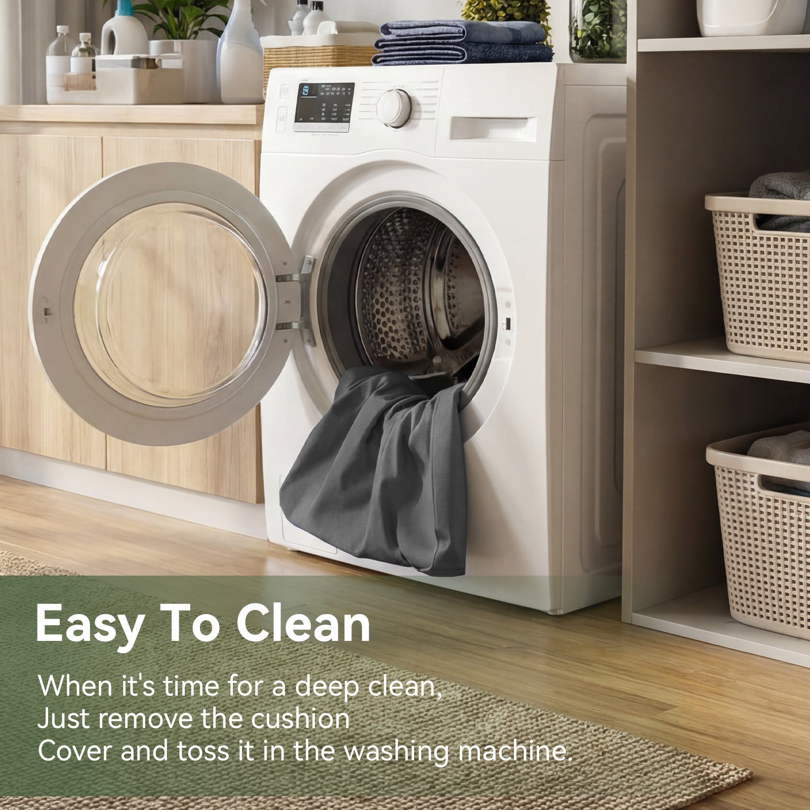 Aoxun 26" x 26" Patio Furniture Cushions for Outdoor Furniture Set of 4, Thick Replacement Patio Couch Cushions for Outdoor Furniture, 7-Piece Splashproof Fade Resistant Cushions for Outdoor Couch