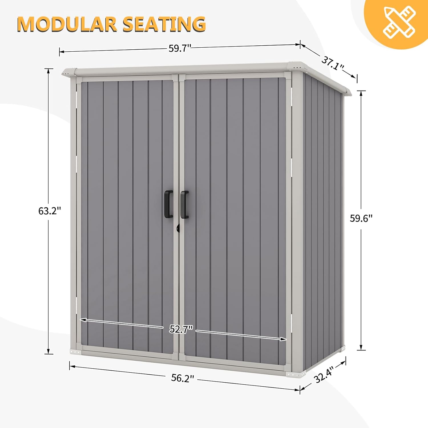 Resin Utility Storage Shed House