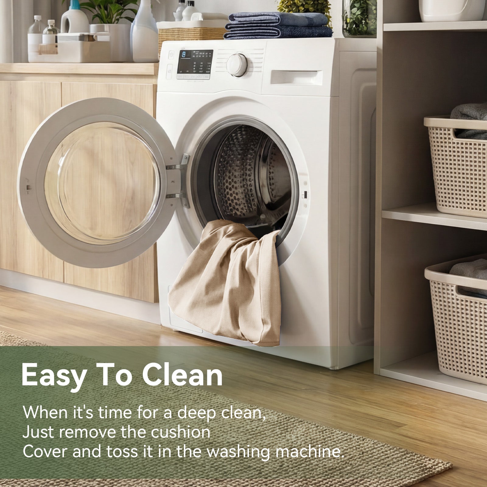 Aoxun 26" x 26" Patio Furniture Cushions for Outdoor Furniture Set of 4, Thick Replacement Patio Couch Cushions for Outdoor Furniture, 7-Piece Splashproof Fade Resistant Cushions for Outdoor Couch